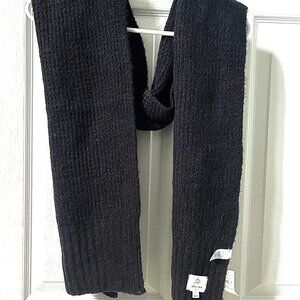 NWT AERIE OFFLINE BLACK LONG RECTANGLE WAFFLE KNIT SCARF